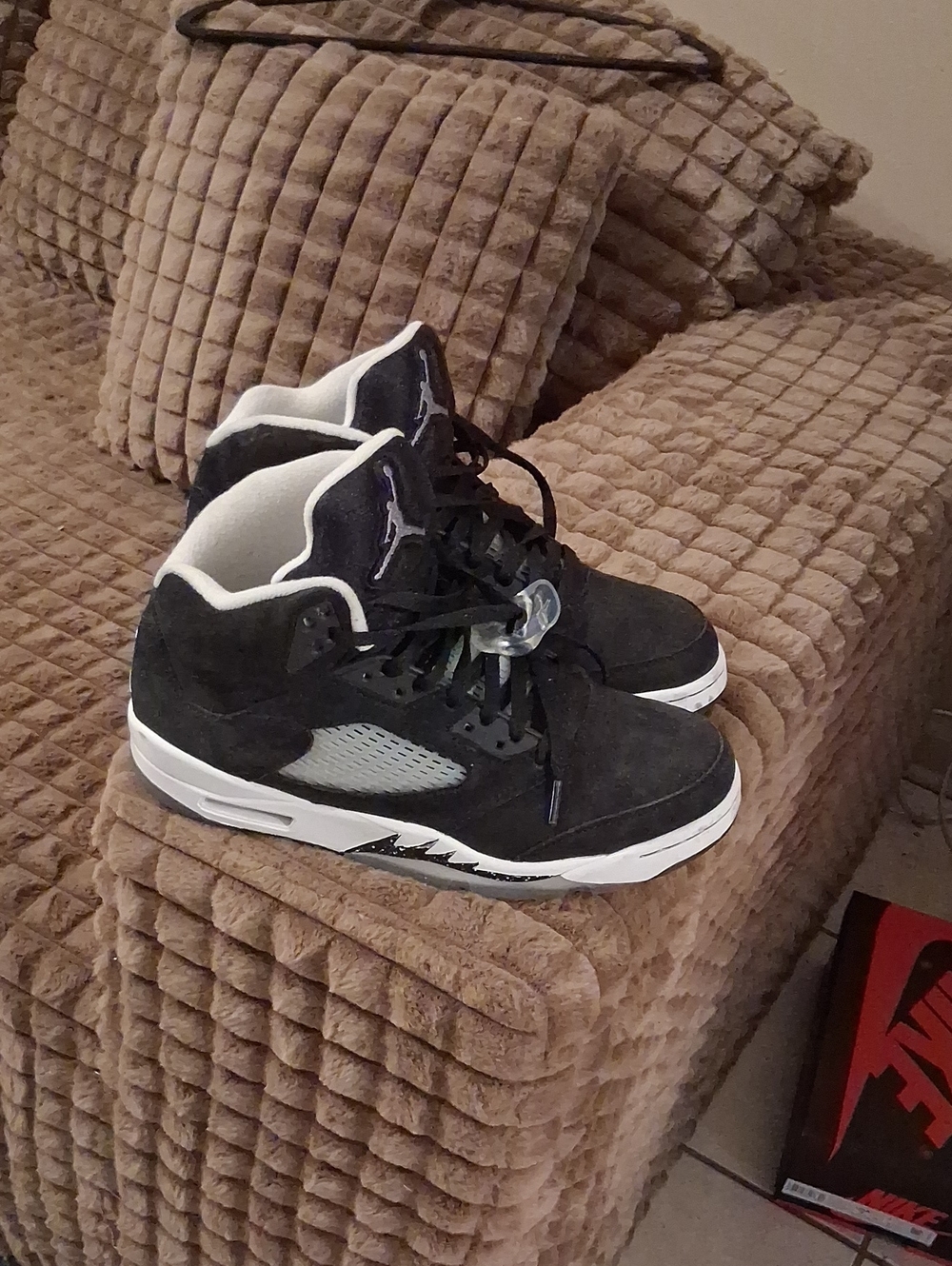 Jordan Men’s Black and White High-Top Athletic Sneakers